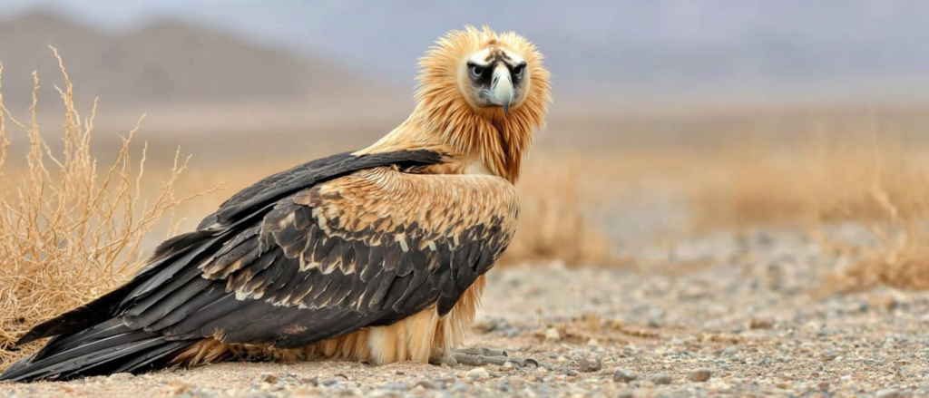 bearded vulture of the gobi desert
