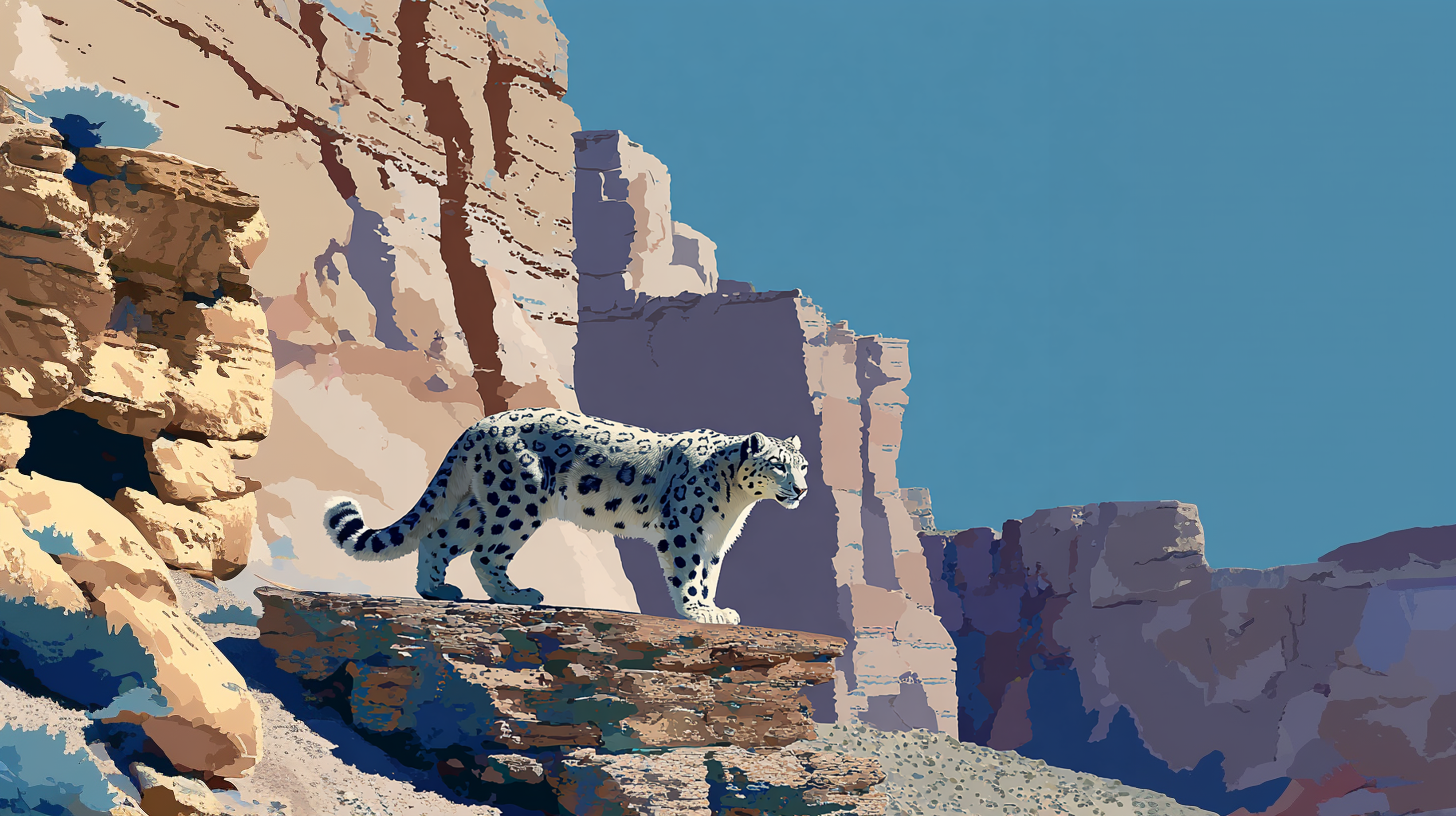 Snow Leopard in the Gobi Desert: The Phantom Predator of the Cold Desert